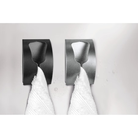 Kleine Wolke Tulip pojedynczy Wieszak ścienny czarny