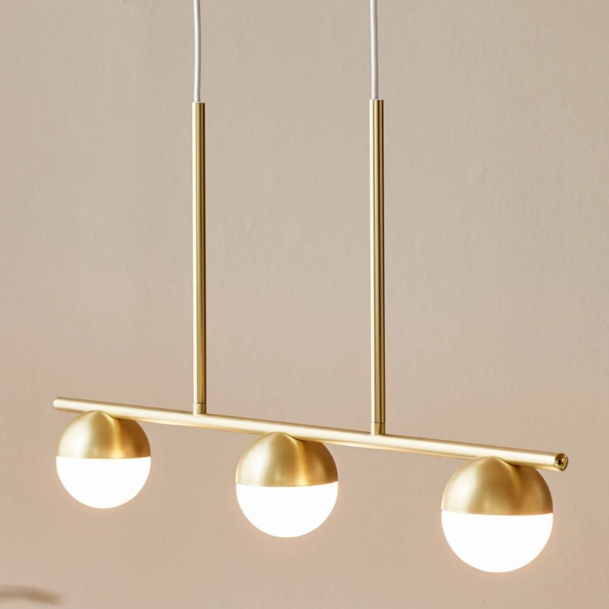 3-punktowa lampa wisząca Contina 2010953035 Nordlux nad stół mosiądz