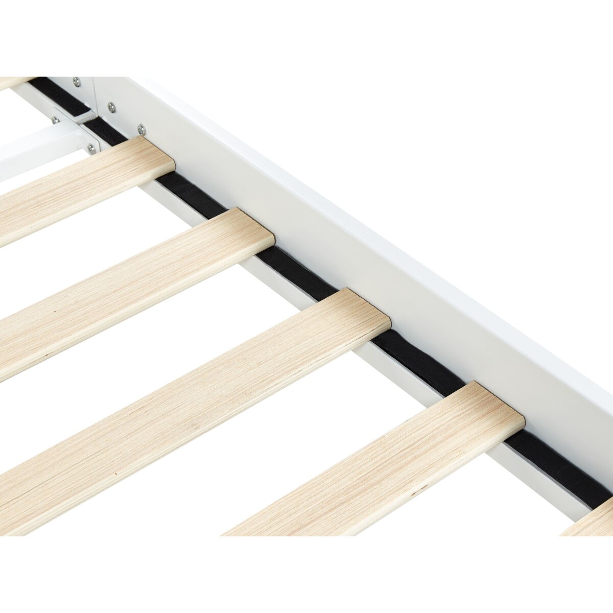 Łóżko metalowe 140 x 200 cm białe MAURESSAC