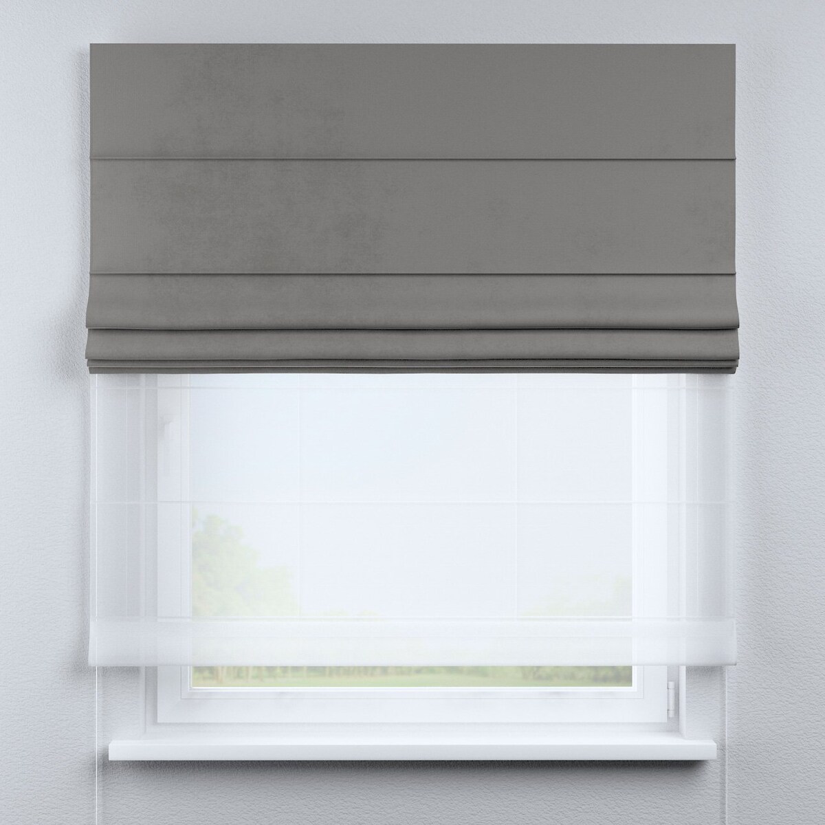 Roleta rzymska Duo, beżowo-szary, Crema