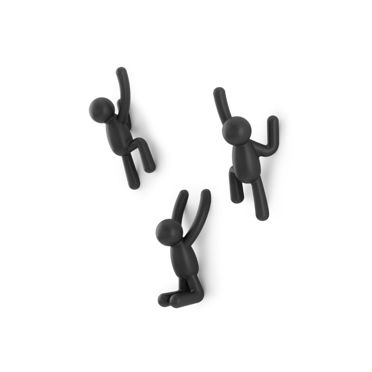 Wieszak ścienny czarny Buddy, 7.5 x 16.8 x 7.6 cm, Umbra
