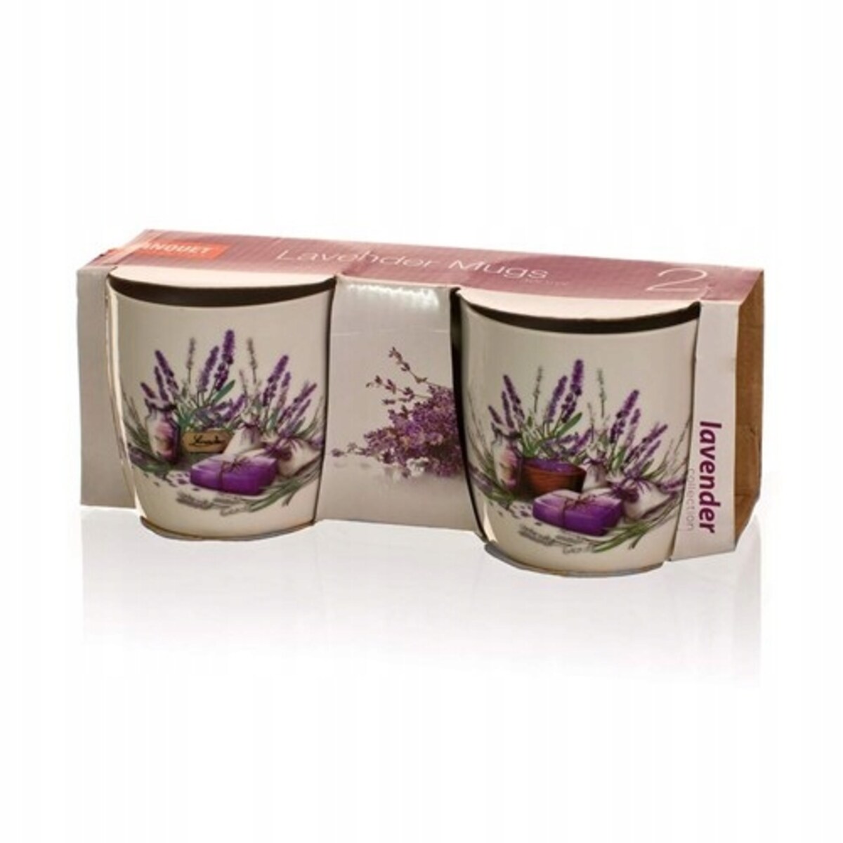 KUBEK ceramika 2x 360 ml lawenda kubków na herbatę święta prezent