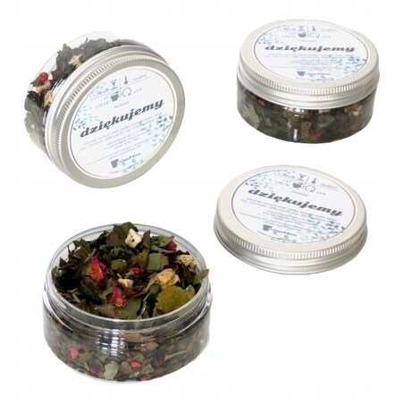 Podziękowanie herbata biała 10g na ŚLUB WESELE KOMUNIĘ prezent upominek