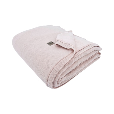 Koc dzianinowy z podszyciem futerkowym 150x200 cm – MILANO DUO ROSE PINK