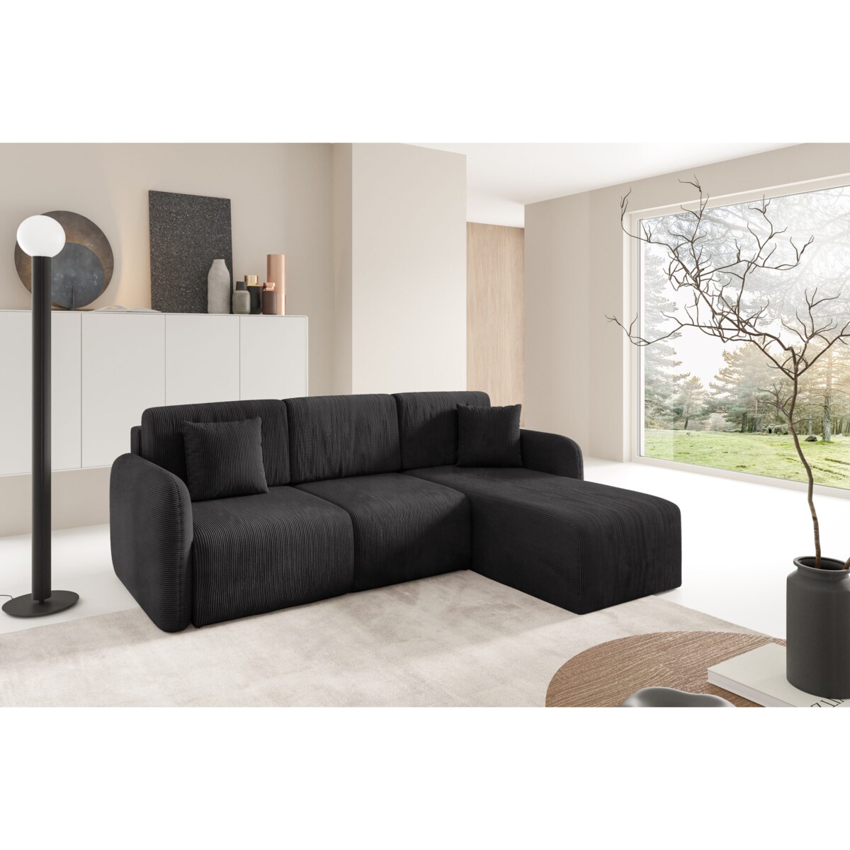 Narożnik MALLOW L z funkcją spania Kolor: POSO 135