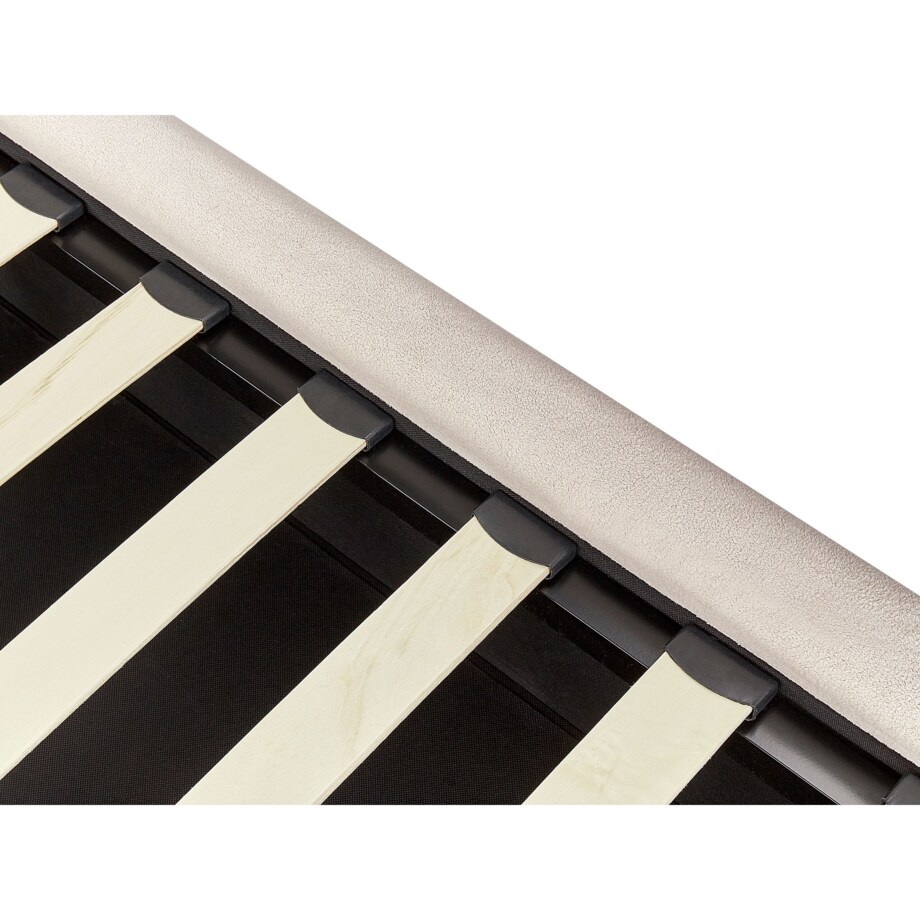 Łóżko z pojemnikiem 180 x 200 cm jasnobeżowe BAJONNA