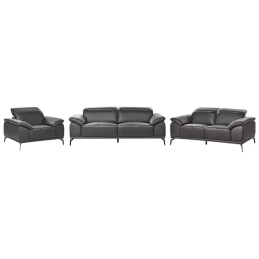 Komplet wypoczynkowy dla 6 osób VEJEN Ekoskóra Czarny