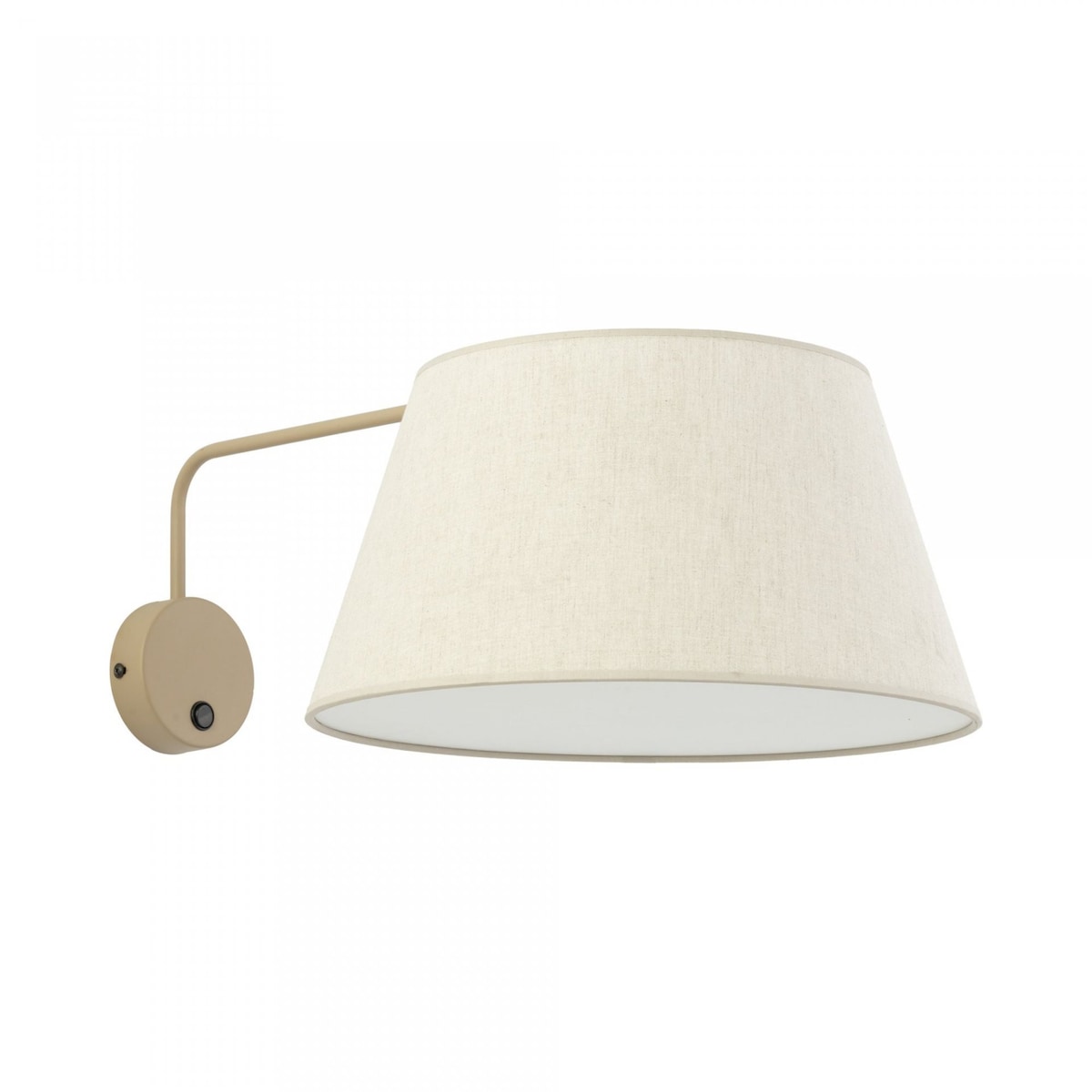 Kinkiet ścienny z włącznikiem TK Lighting FORMO SABIA 11342 beżowy len E27 nowoczesna lampa do salonu sypialni IP20