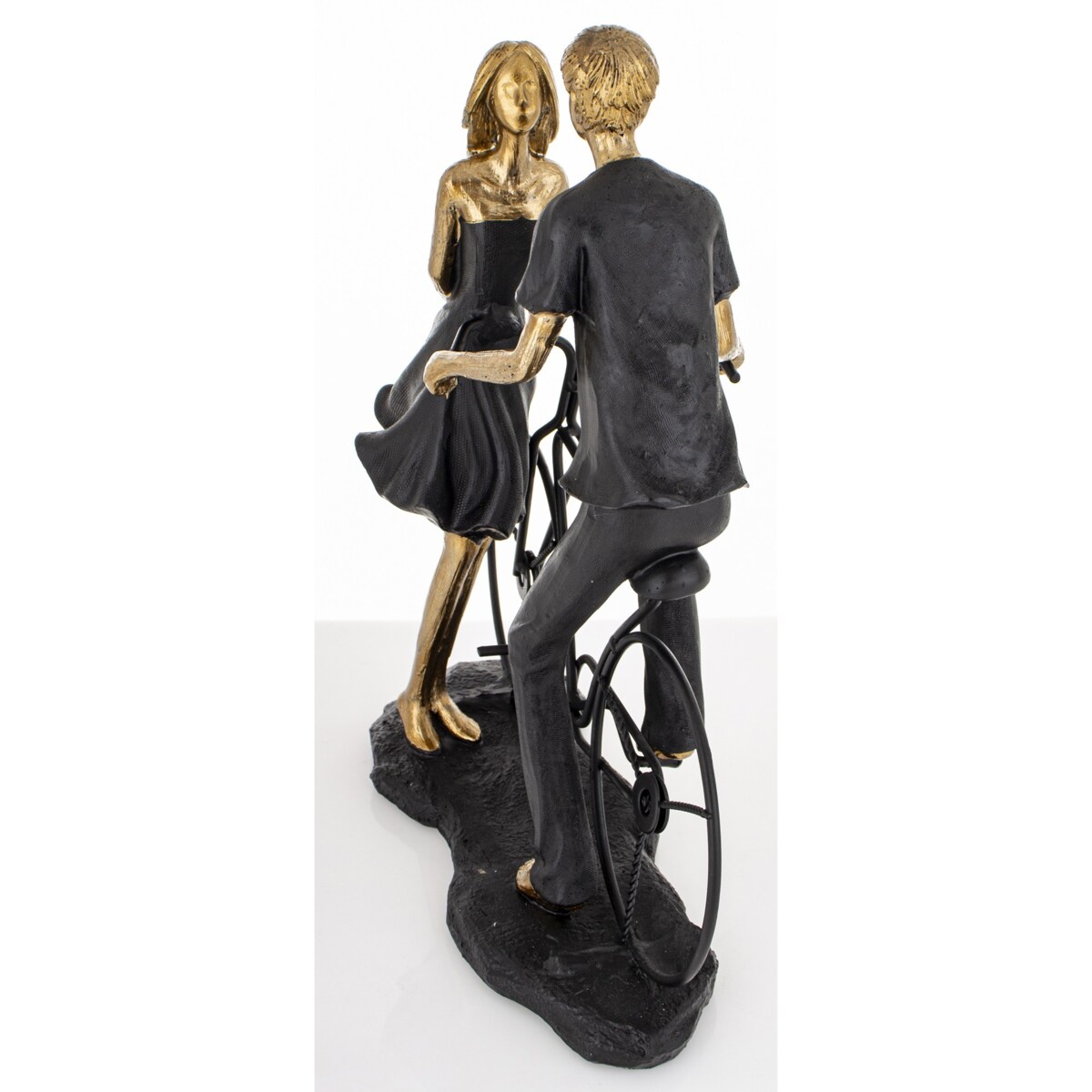 Dekoracja - figurka 26,5x25x10 cm PARA - z rowerem