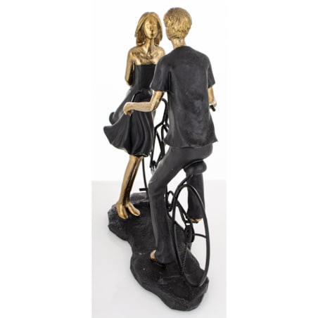 Dekoracja - figurka 26,5x25x10 cm PARA - z rowerem
