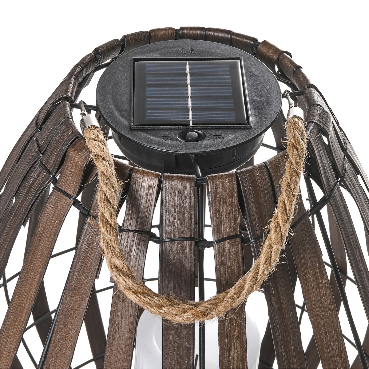 Lampion solarny LUFUPA 61 cm Ciemnobrązowy