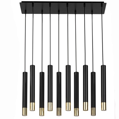 Czarna lampa wisząca Sopel Grand 33399 sople salonowe loftowe