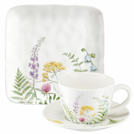 VILLA ITALIA Serwis kawowy porcelanowy na 6 osób PROWANSJA