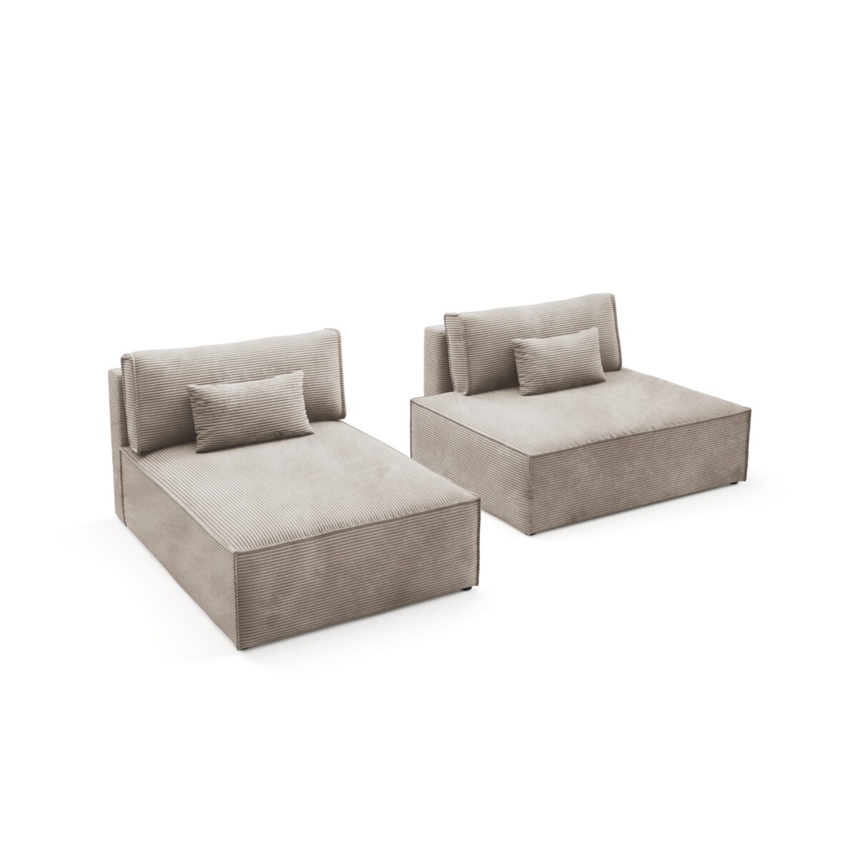 Narożnik modułowy LUCCA z funkcją spania sztruks POSO 40