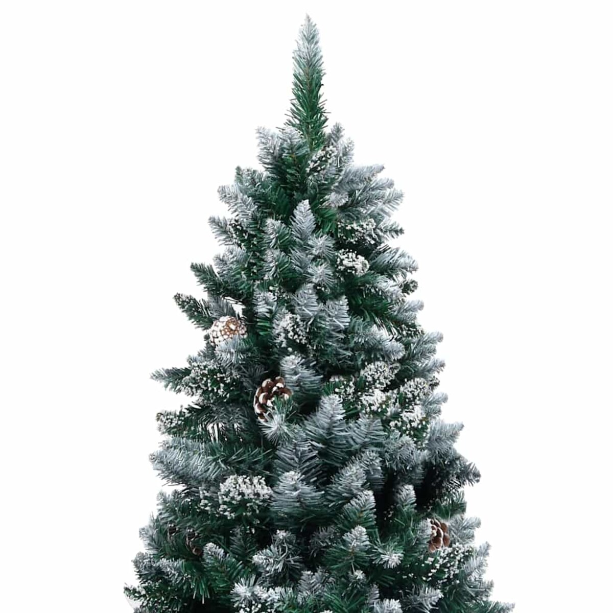 vidaXL Sztuczna choinka z lampkami, bombkami i szyszkami, 240 cm