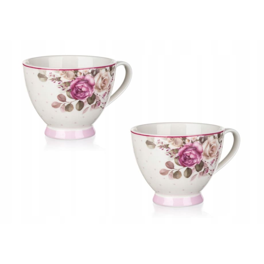 KUBEK FILIŻANKA róża 210 ml na kawę herbatę prezent 2szt upominek mamy pani