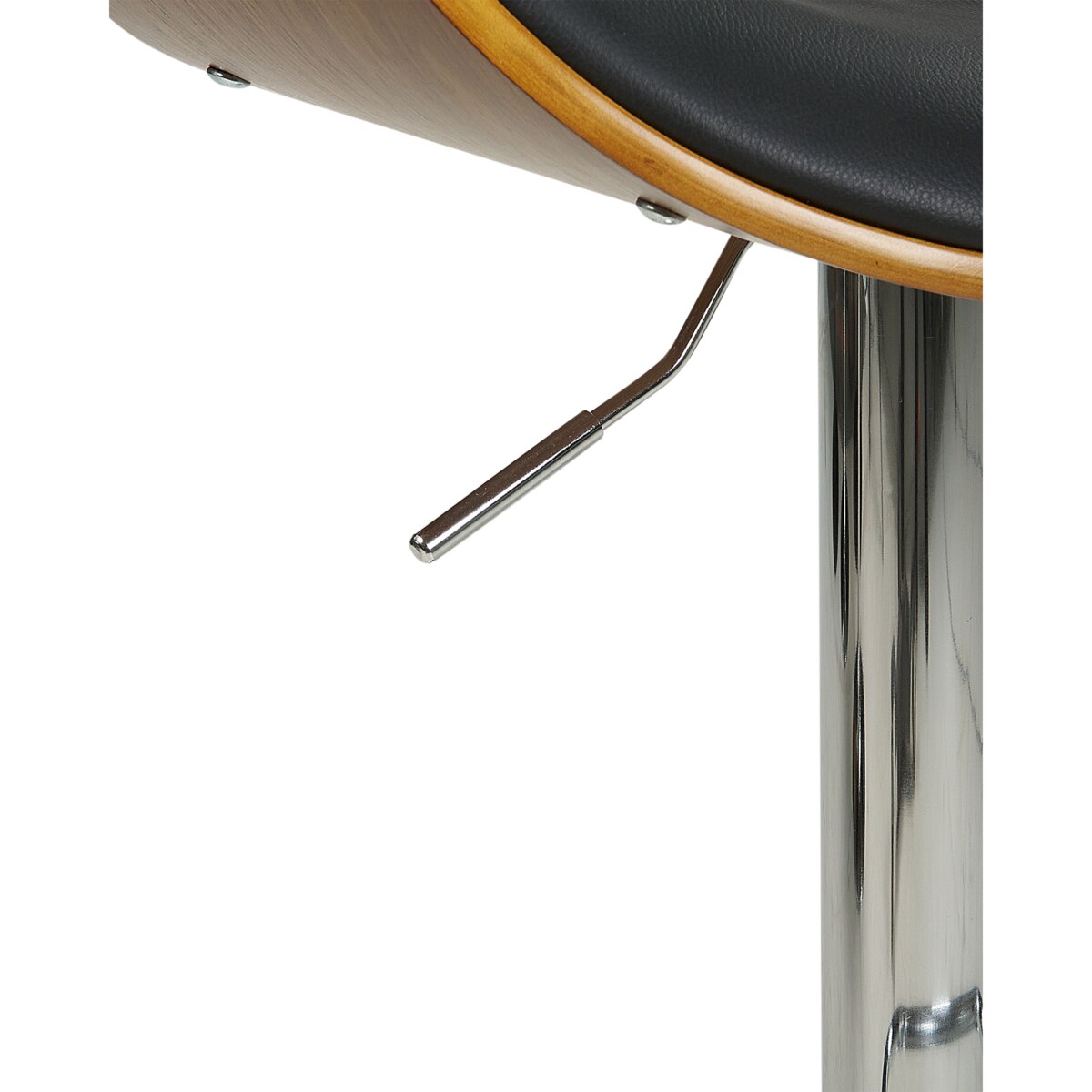 Zestaw 2 krzeseł barowych ROTTERDAM Ekoskóra Obrotowy Czarny