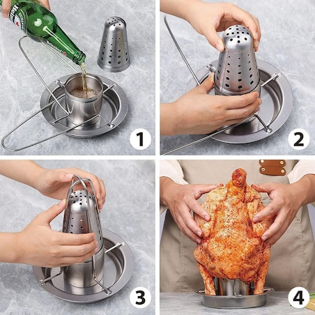 Uchwyt stojak ruszt do pieczenia całego kurczaka KINGHOFF