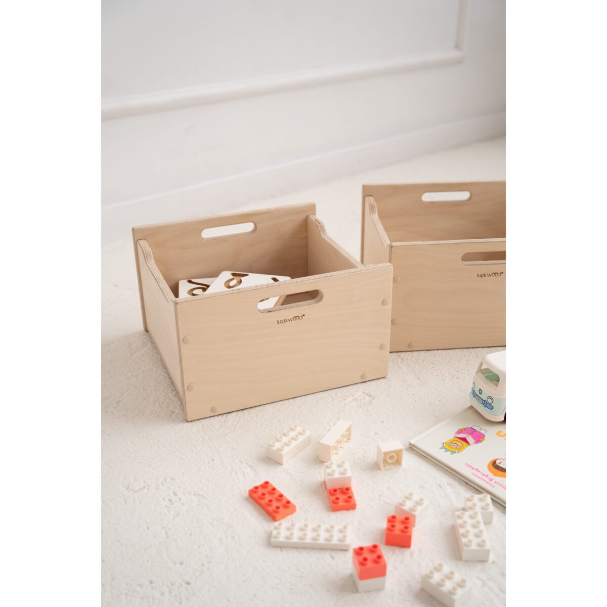 Duży BOX drewniana skrzynka na zabawki i inne cuda