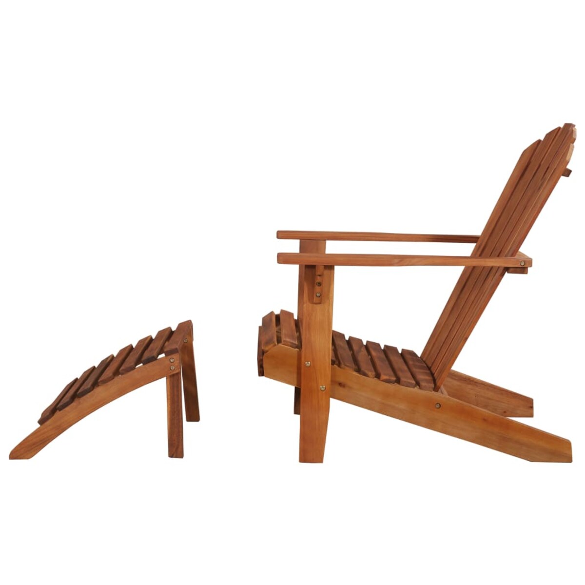 vidaXL Krzesło ogrodowe Adirondack z podnóżkiem, lite drewno akacjowe
