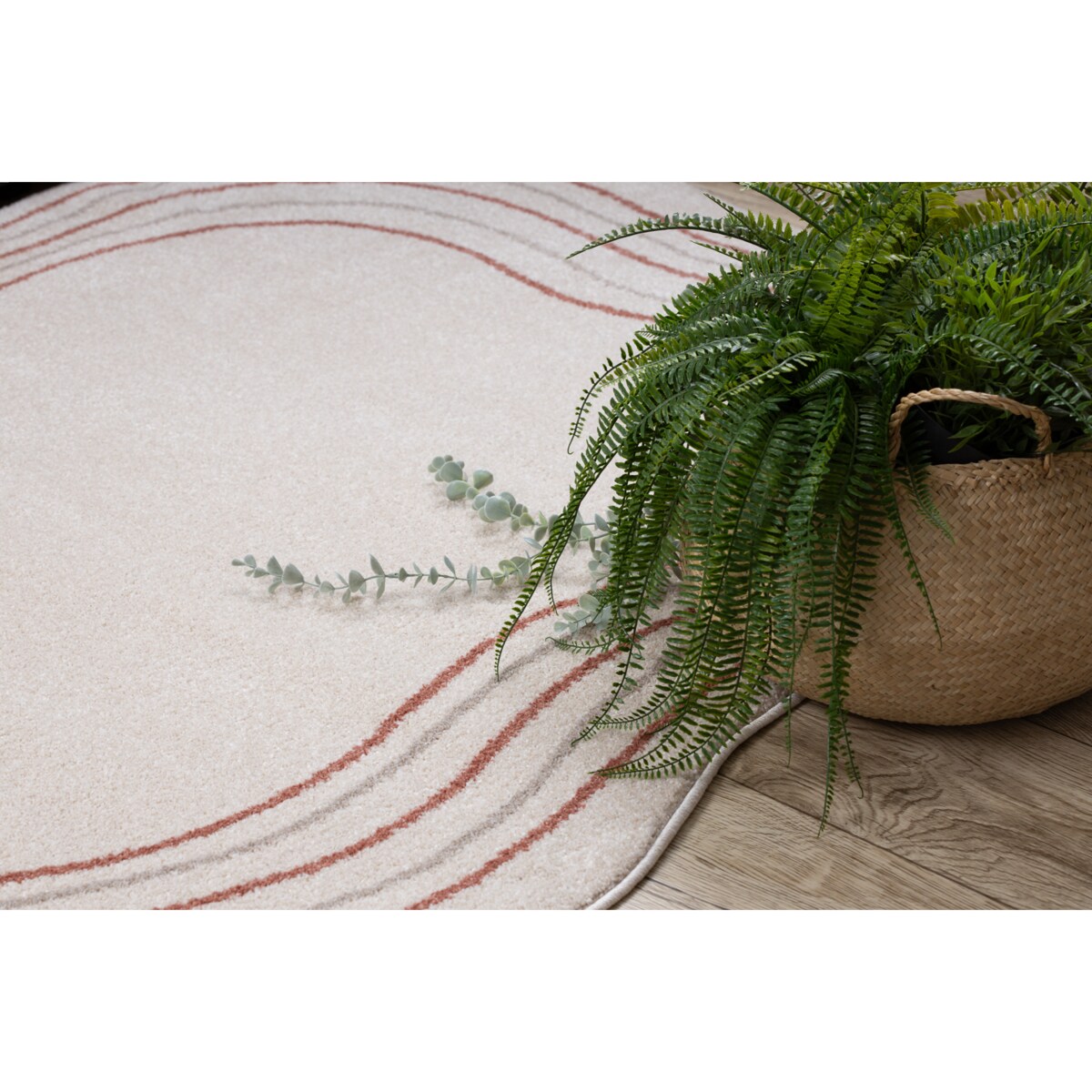 Dywan FUSION 5707 krem / terakota Shape - 200x290 cm