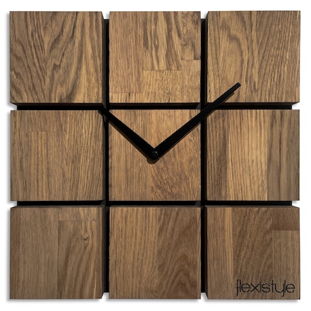 Zegar ścienny drewniany Harmony 30cm brązowy