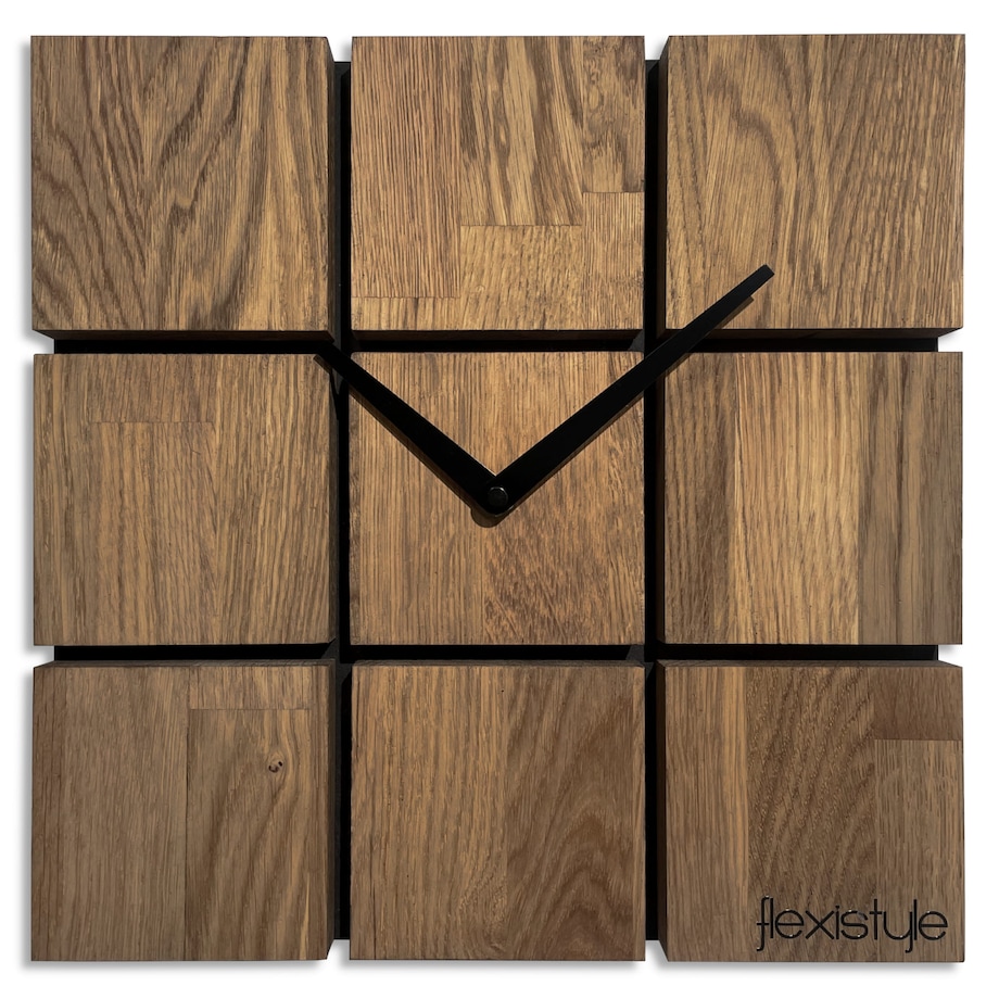 Zegar ścienny drewniany Harmony 30cm brązowy