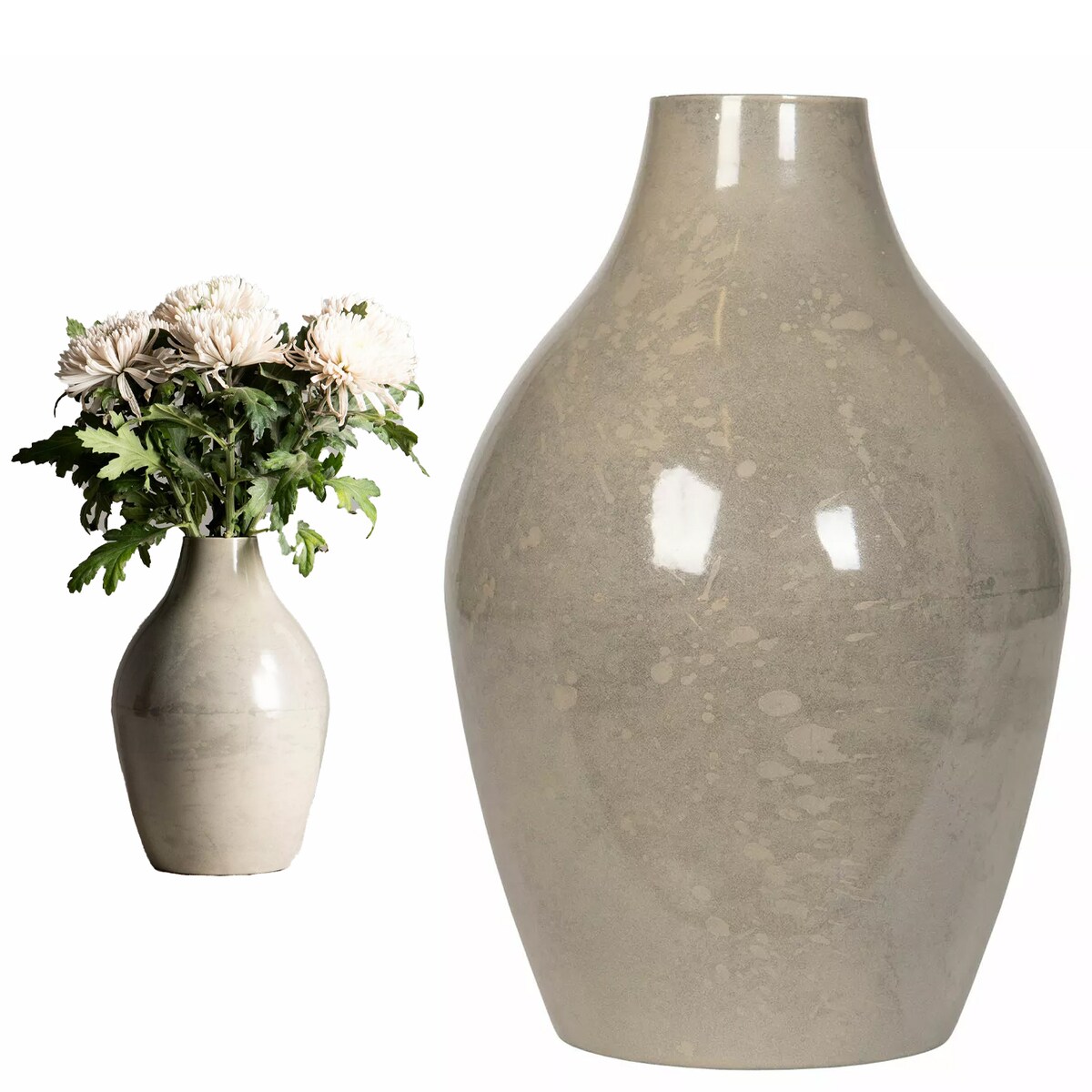 DUŻY WAZON 32cm na kwiaty tulipany metalowy skandynawski do salonu ozdoba
