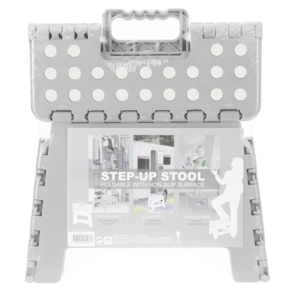 Taboret składany z tworzywa sztucznego, 29 x 22 x 22 cm