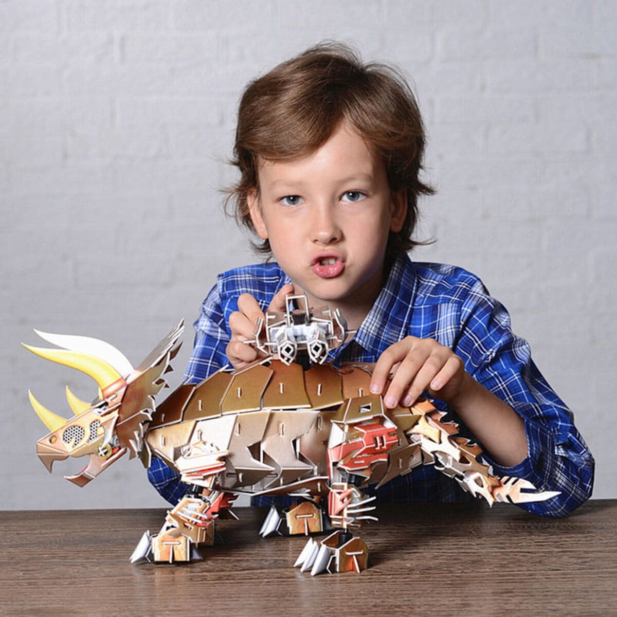 Dinozaur Triceratops Puzzle 3D