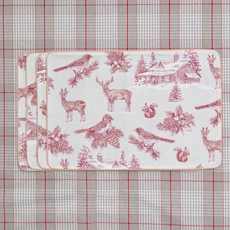 Obrus Glen Check okrągły - Średnica ok. ⌀ 140 cm - idealny dla 4 osób