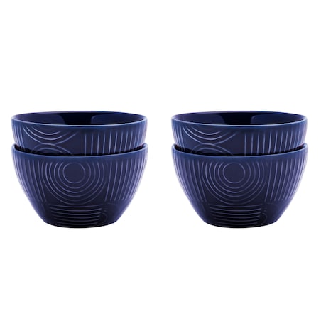 Zestaw 4 misek Arc, indigo, 12 cm