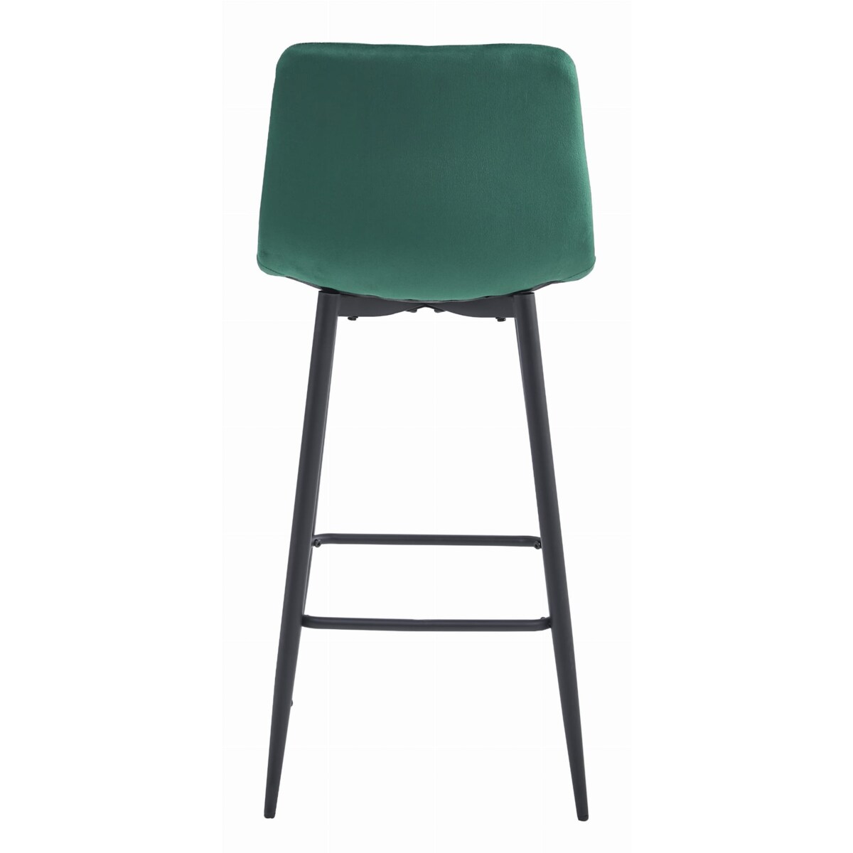 Hoker Do Jadalni Kuchni Baru Wysoki Pozza - Ciemna Zieleń Aksamit / Nogi Czarne X 3