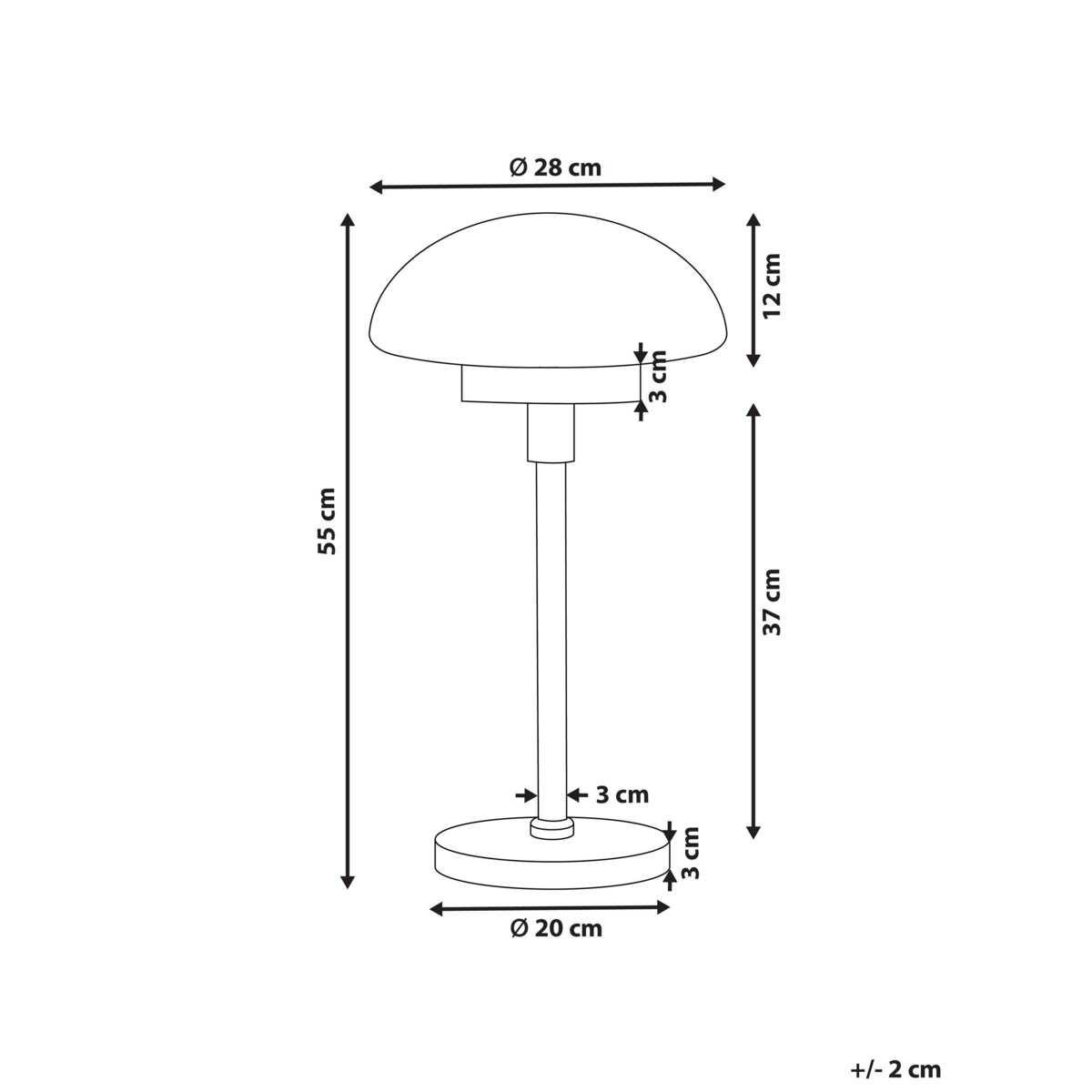 Lampka stołowa metalowa czarna MINIJA