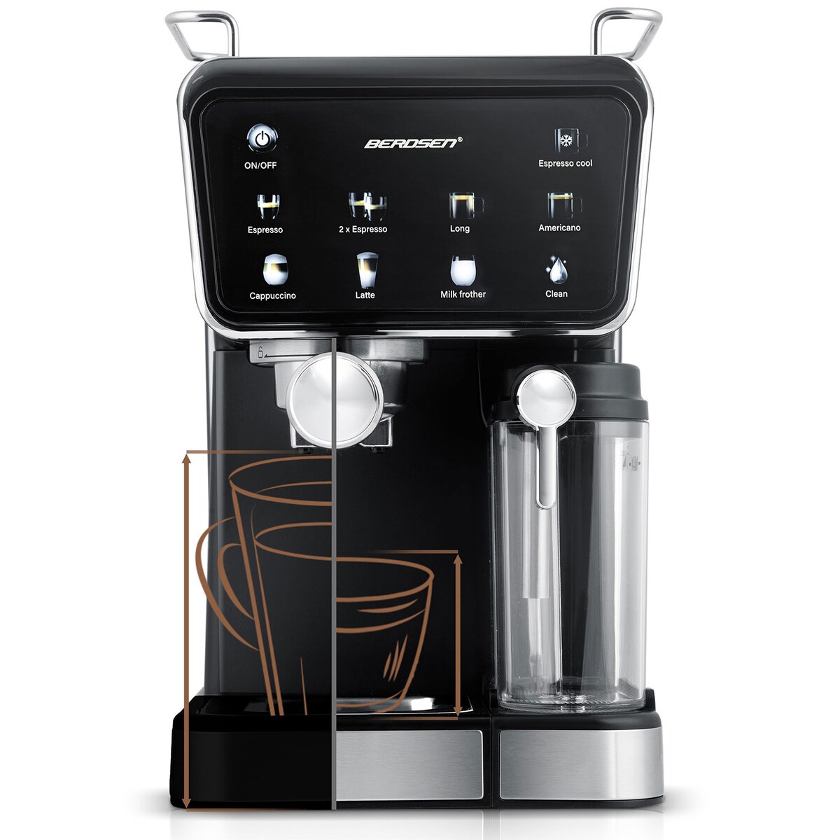 Ekspres do kawy ciśnieniowy kolbowy ze spieniaczem Berdsen BD-773 377300