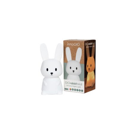 Innogio GIOrabbit silikonowa lampka nocna Midi LED króliczek 8 kolorów ładowana