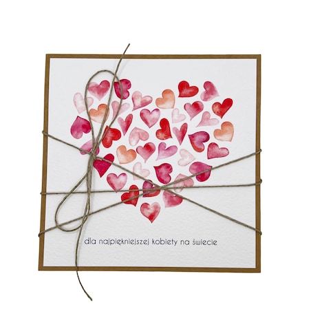 Wyjątkowa kartka ręcznie robiona na walentynki, wyjątkowy prezent walentynkowy dla kobiety z życzeniami