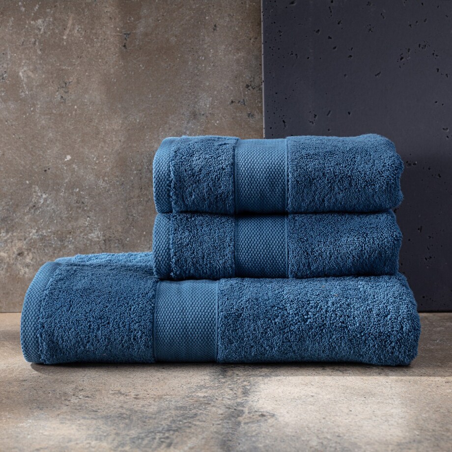 Zestaw ręczników Cairo 3 szt. blue, 2 szt. 50 x 90 cm  / 1 szt. 70 x 140 cm