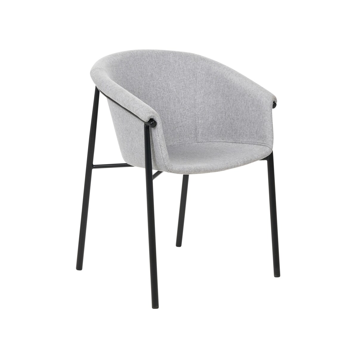 Zestaw 2 krzeseł do jadalni szary AMES