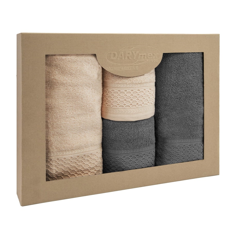 Darymex Komplet ręczników 4 szt. bawełna 100% Solano w eco pudełku 450 gsm