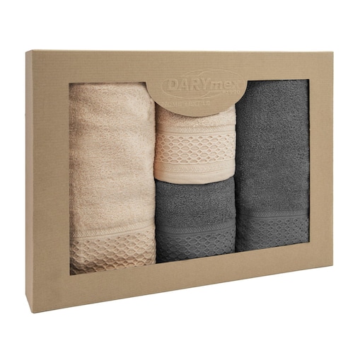 Darymex Komplet ręczników 4 szt. bawełna 100% Solano w eco pudełku 450 gsm