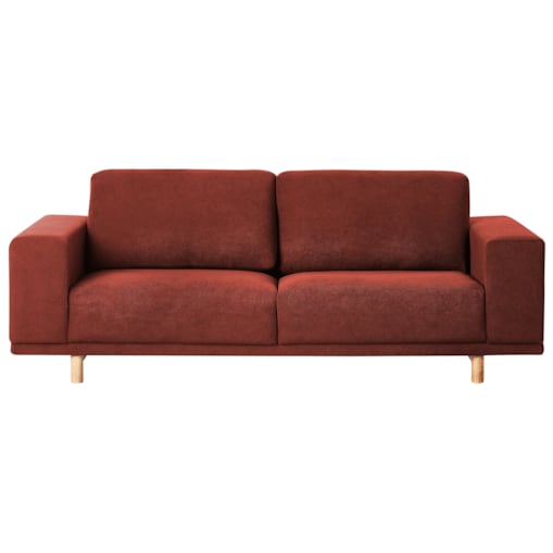 Sofa 3-osobowa czerwona NIVALA