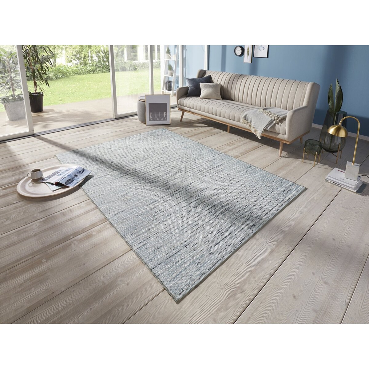 Dywan Zewnętrzny Curious 103707 Niebieski Antracyt (24h) 77x150