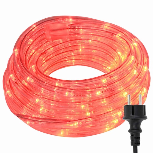 vidaXL Lina świetlna z 120 diodami LED Czerwony 5 m PVC