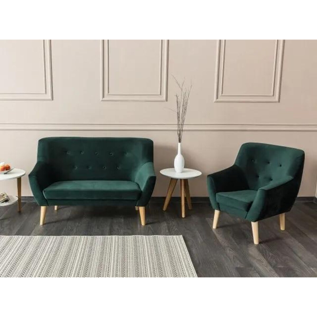 Sofa NORDIC 2 VELVET zielona