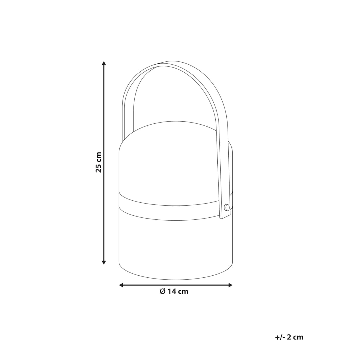 Lampa ogrodowa stołowa LED ESTERO 25 cm Z pilotem Złamana biel