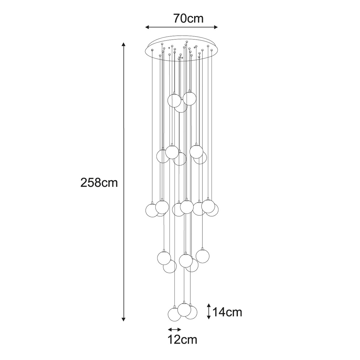 Lampa wisząca KP-33 z serii ASPEN