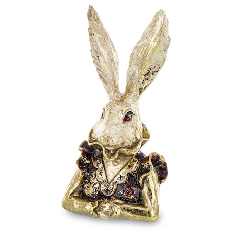 Figurka -popiersie króliczki 20x10x7 cm OROMO srebrny