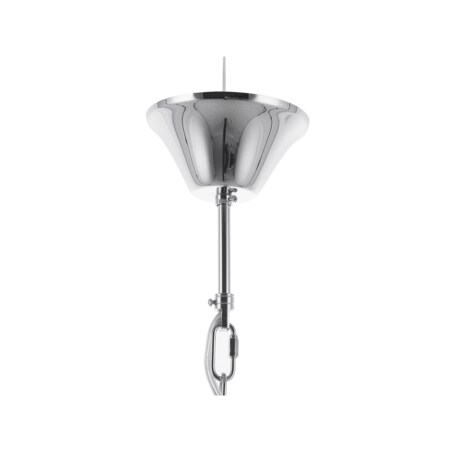 Lampa wisząca metalowa srebrna EBRON