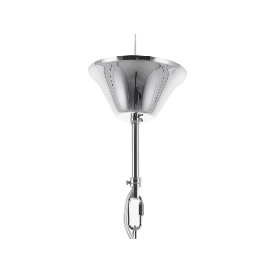 Lampa wisząca metalowa srebrna EBRON